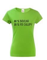 Dámské tričko -80 % bavlna, 20 % psi chlupy