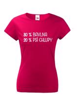 Dámské tričko -80 % bavlna, 20 % psi chlupy