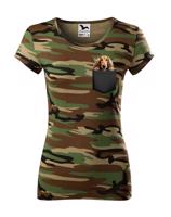 Dámské tričko Afghánský chrt v kapsičce - kvalitní tisk a rychlé dodání