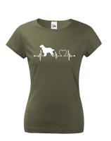 Dámské tričko Anglický špringršpaněl tep- tričko pro milovníky psů