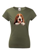 Dámské tričko Basset - tričko pro milovníky psů