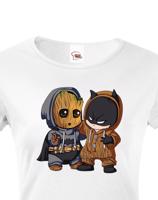 Dámske tričko Batman a Groot - ideální dárek