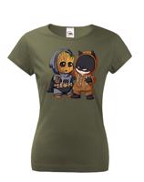 Dámske tričko Batman a Groot - ideální dárek