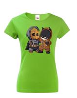 Dámske tričko Batman a Groot - ideální dárek