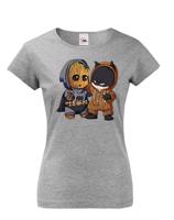 Dámske tričko Batman a Groot - ideální dárek