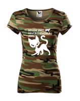 Dámské tričko Běhám jako kráva abych vypadala jako kočka