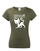 Dámské tričko Běhám jako kráva abych vypadala jako kočka