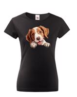 Dámské tričko Bretaňský ohař - tričko pro milovníky psů