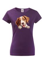 Dámské tričko Bretaňský ohař - tričko pro milovníky psů