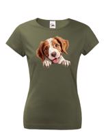 Dámské tričko Bretaňský ohař - tričko pro milovníky psů