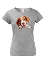 Dámské tričko Bretaňský ohař - tričko pro milovníky psů