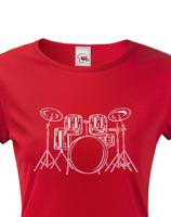 Dámské tričko - bubny - kvalitní potisk na triko
