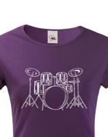 Dámské tričko - bubny - kvalitní potisk na triko