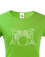 Dámské tričko - bubny - kvalitní potisk na triko