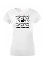 Dámské tričko černá ovce rodiny - skvělý dárek k narozeninám