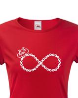 Dámské tričko Cyklistické nekonečno - ideální tričko pro cyklisty