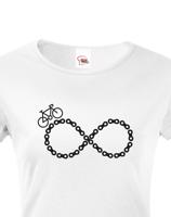 Dámské tričko Cyklistické nekonečno - ideální tričko pro cyklisty