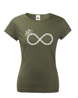 Dámské tričko Cyklistické nekonečno - ideální tričko pro cyklisty