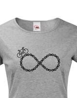 Dámské tričko Cyklistické nekonečno - ideální tričko pro cyklisty