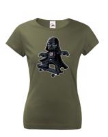 Dámské tričko Darth Vader Skateboard  - tričko pro milovníky humoru a filmů
