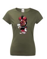 Dámské tričko Deadpool Hellboy -  tričko pro milovníky humoru a filmů