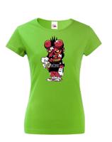 Dámské tričko Deadpool Hellboy -  tričko pro milovníky humoru a filmů