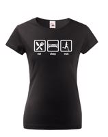 Dámské tričko - Eat sleep run 2