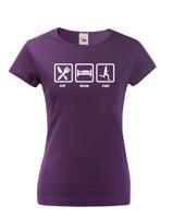 Dámské tričko - Eat sleep run 2