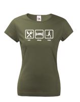 Dámské tričko - Eat sleep run 2