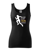 Dámské tričko EAT SLEEP RUN REPEAT- ideální dárek pro běžce