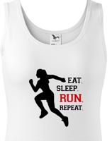 Dámské tričko EAT SLEEP RUN REPEAT- ideální dárek pro běžce