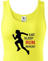Dámské tričko EAT SLEEP RUN REPEAT- ideální dárek pro běžce