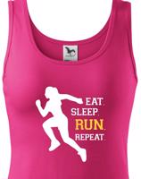 Dámské tričko EAT SLEEP RUN REPEAT- ideální dárek pro běžce