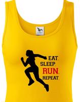 Dámské tričko EAT SLEEP RUN REPEAT- ideální dárek pro běžce