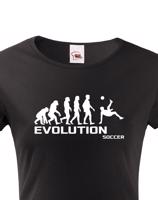 Dámské tričko evoluce fotbalu - ideální dárek pro fotbalistku