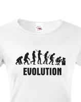 Dámské  tričko Evoluce IT - ideální dárek pro všechny Ajťáky
