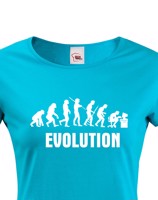 Dámské  tričko Evoluce IT - ideální dárek pro všechny Ajťáky