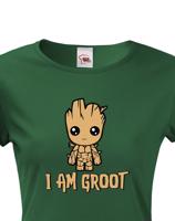 Dámské tričko Groot z filmu Strážci galaxie - Já jsem Groot na triku