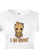 Dámské tričko Groot z filmu Strážci galaxie - Já jsem Groot na triku