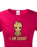 Dámské tričko Groot z filmu Strážci galaxie - Já jsem Groot na triku