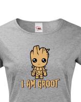 Dámské tričko Groot z filmu Strážci galaxie - Já jsem Groot na triku