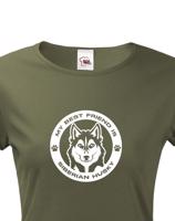 Dámské tričko Husky -  dárek pro milovníky psů