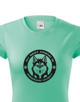 Dámské tričko Husky -  dárek pro milovníky psů