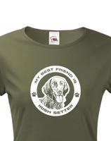 Dámské tričko Irský setr - dárek pro milovníky psů