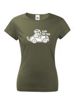 Dámské  tričko Jezdím jako prase - ideální dárek pro každou řidičku
