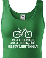 Dámské tričko Jezdím na elektrokole - vtipné originální tričko