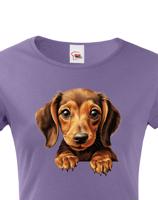 Dámské tričko Jezevčík - tričko pro milovníky psů