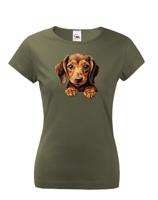 Dámské tričko Jezevčík - tričko pro milovníky psů