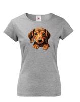 Dámské tričko Jezevčík - tričko pro milovníky psů