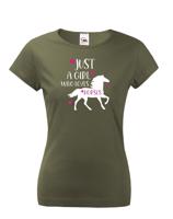 Dámské tričko - Just a girl who loves horses
